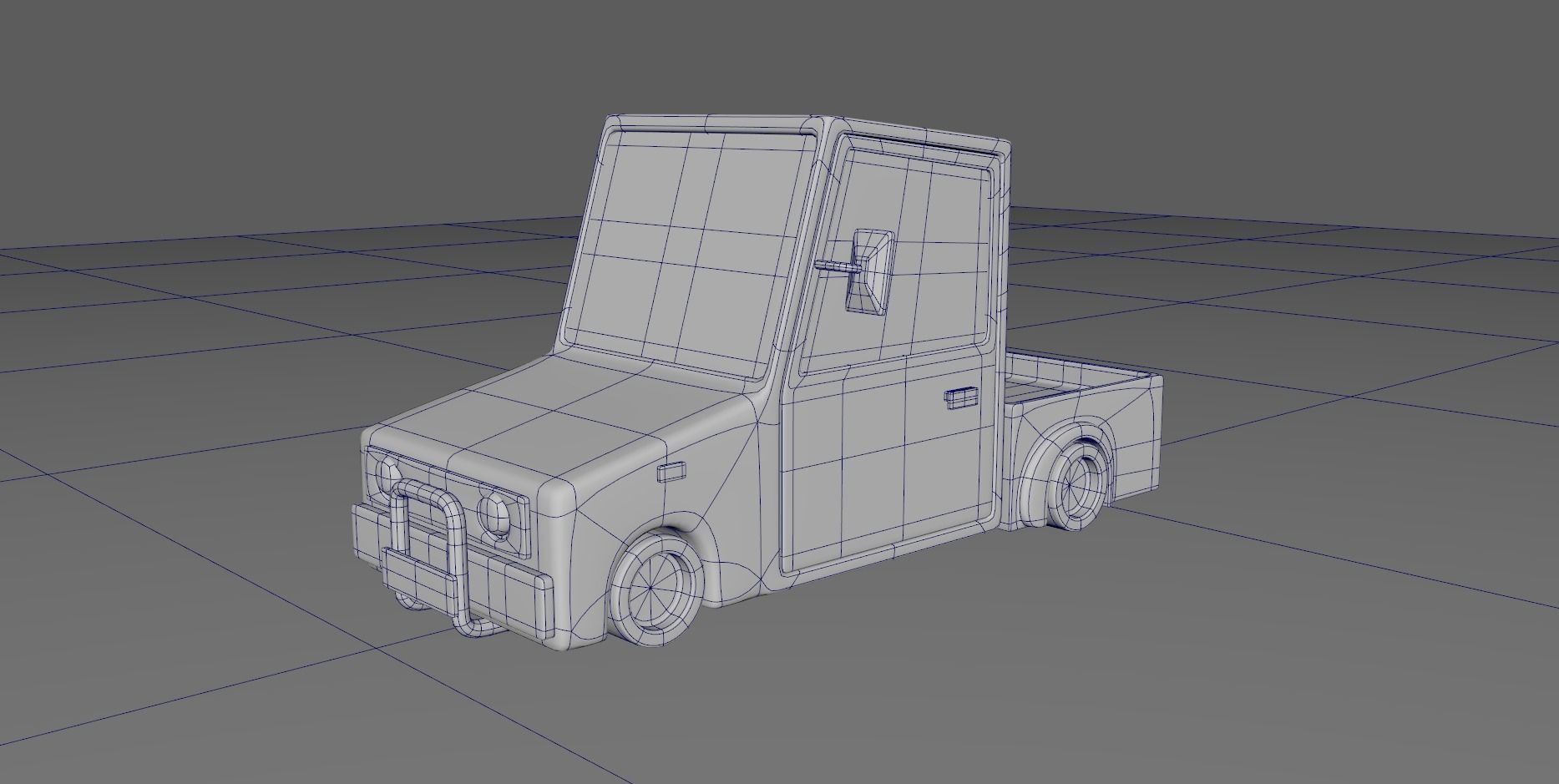 Cartoon car Free 3D model_3