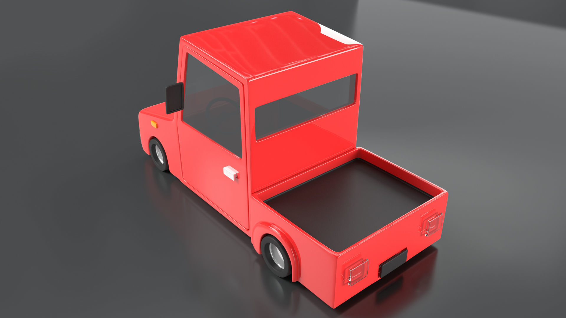Cartoon car Free 3D model_1