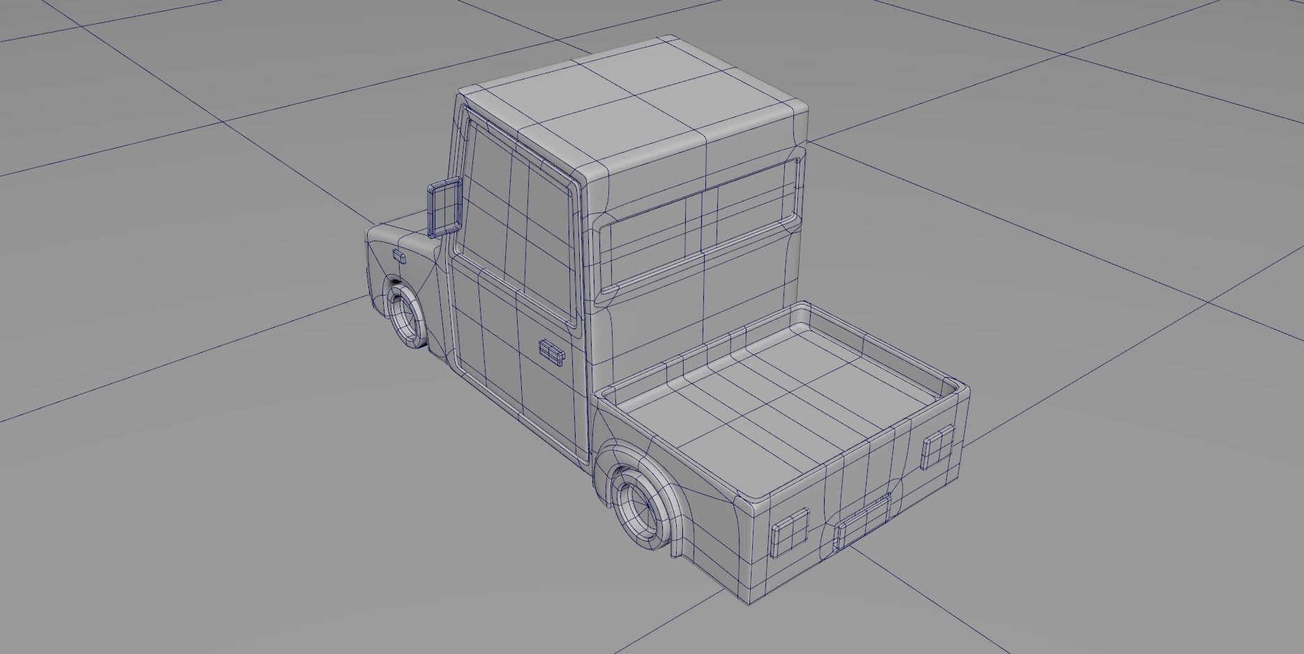 Cartoon car Free 3D model_4