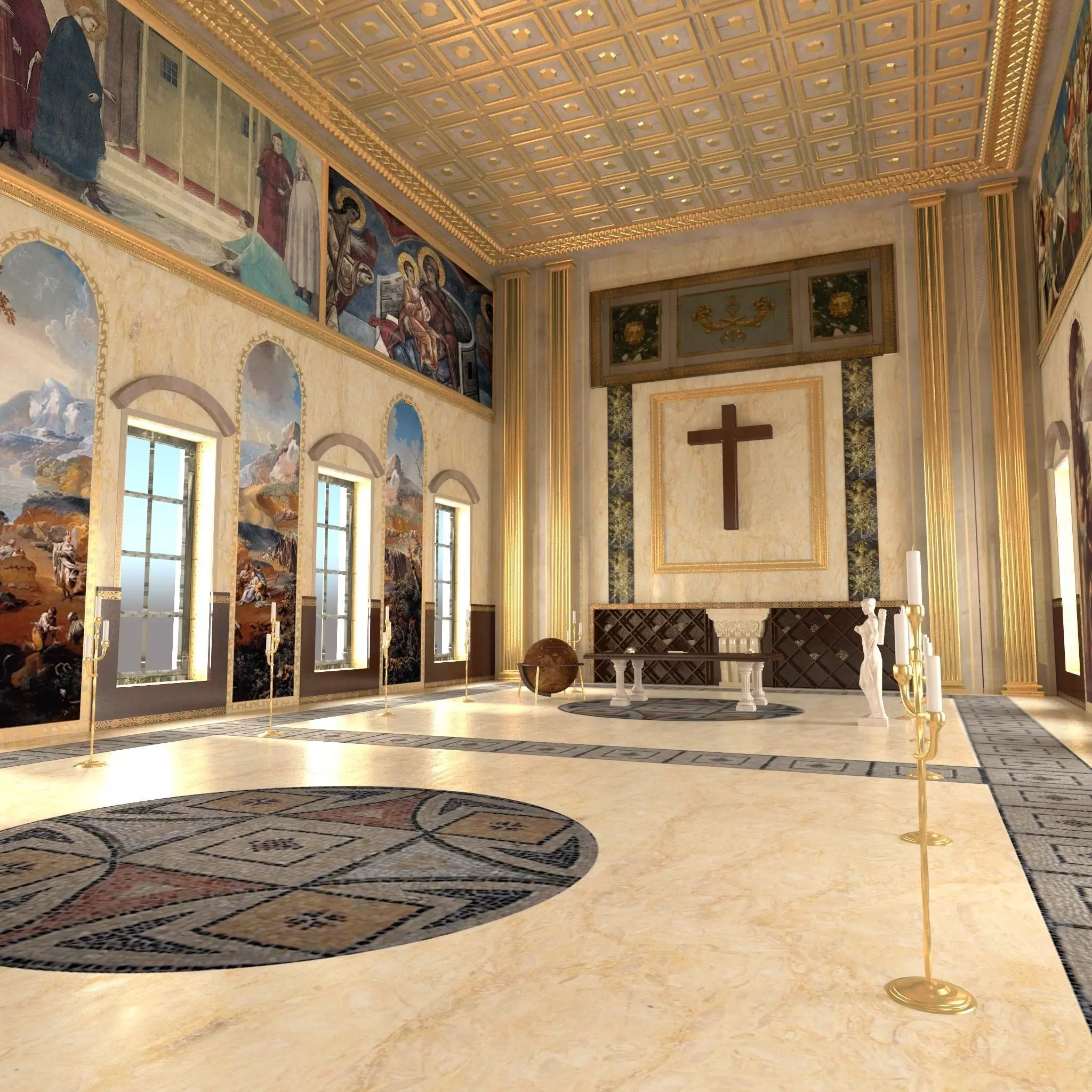 Medieval Byzantium Room 3D model