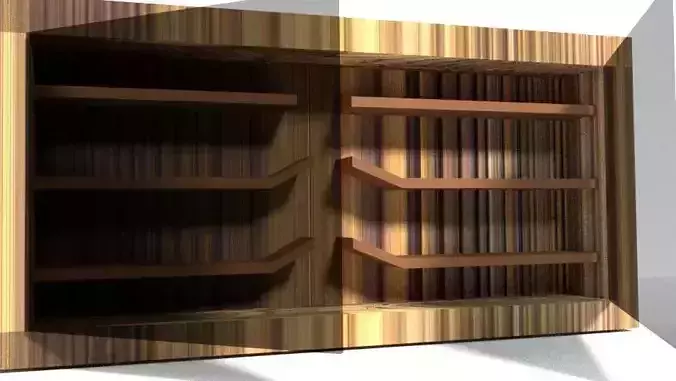 showcase or cupboard Low-poly 3D model