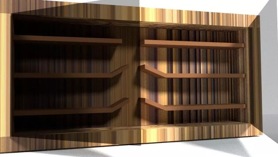 showcase or cupboard Low-poly 3D model