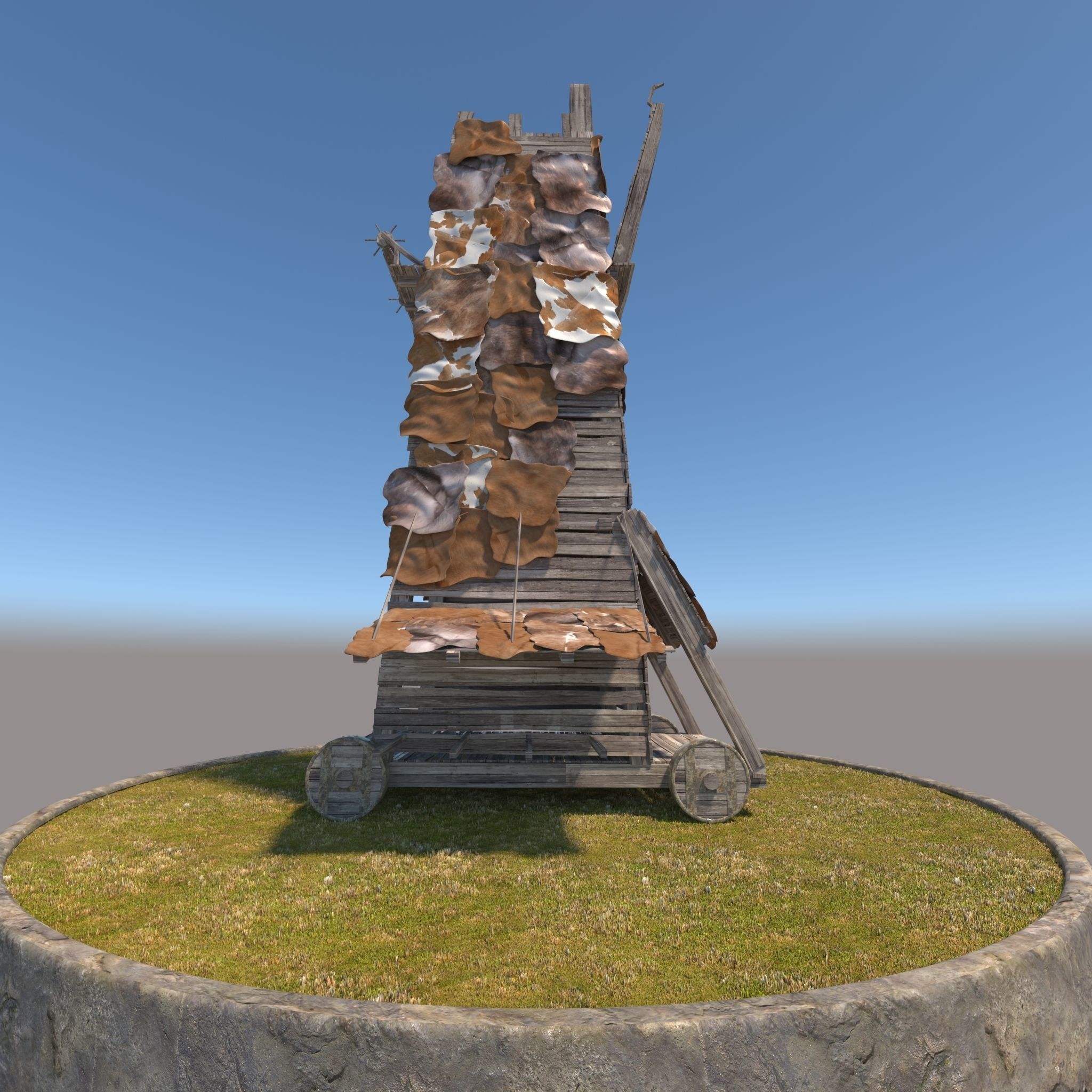 Medieval Siege Tower 3D model_14