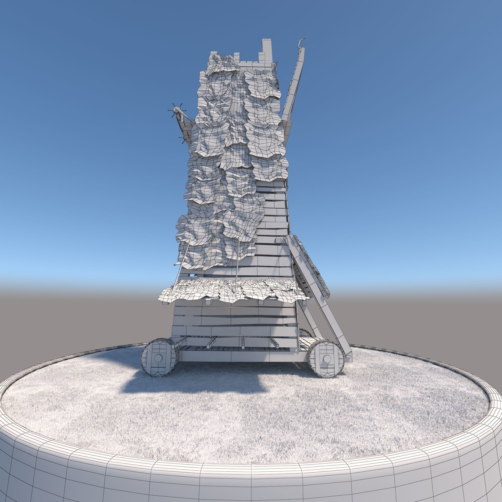 Medieval Siege Tower 3D model_15