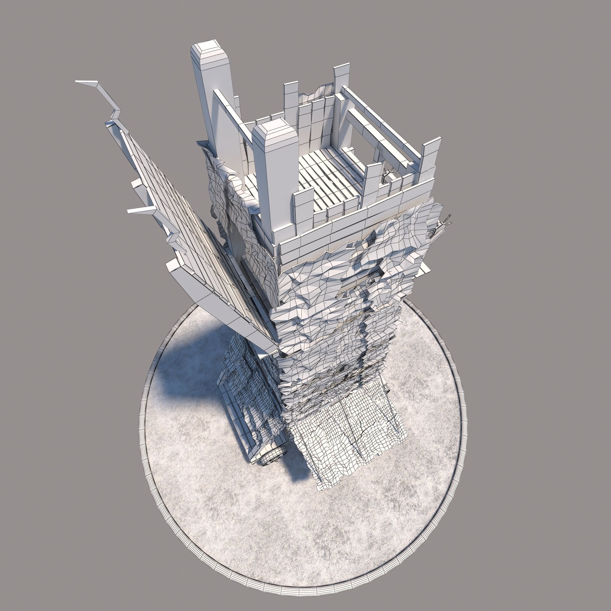 Medieval Siege Tower 3D model_7