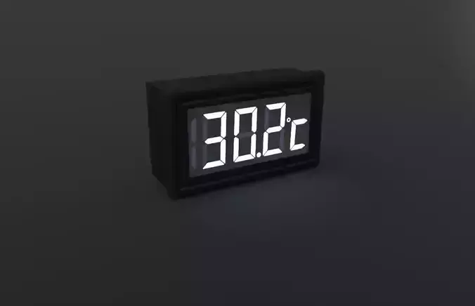 XSPC LCD Temperature Sensor Display V2 3D model
