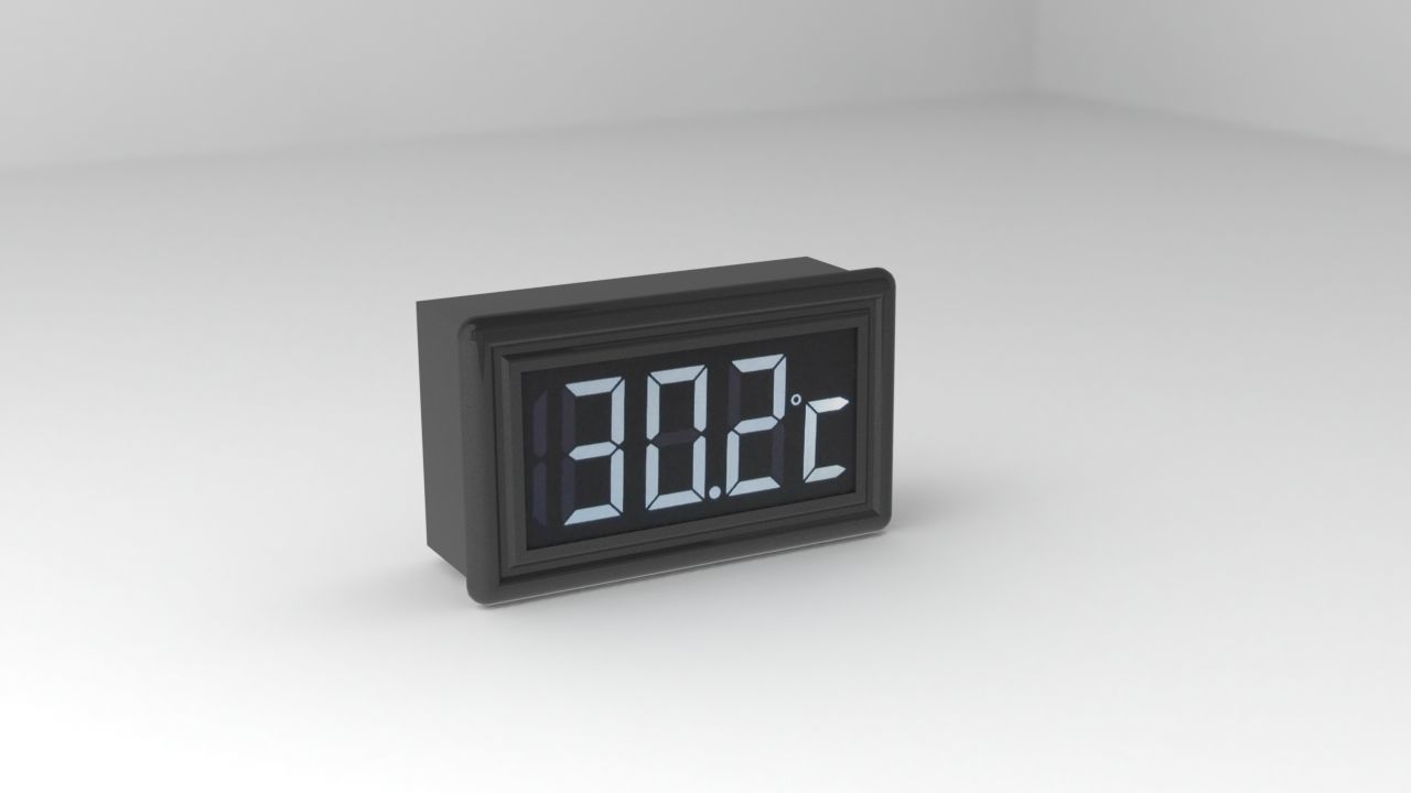 XSPC LCD Temperature Sensor Display V2 3D model | CGTrader