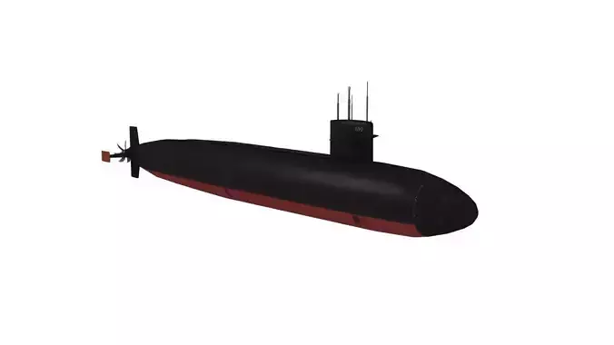 USS Jacksonville SSN-699 Low-poly 3D model