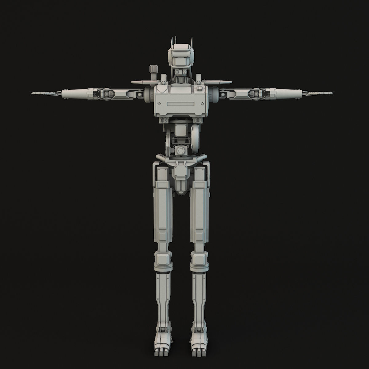 Chappie star wars robot 3D model_1