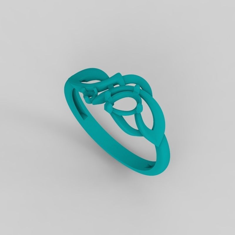 Design Women ring with gems 3dm stl 3D print model 3D print model_17