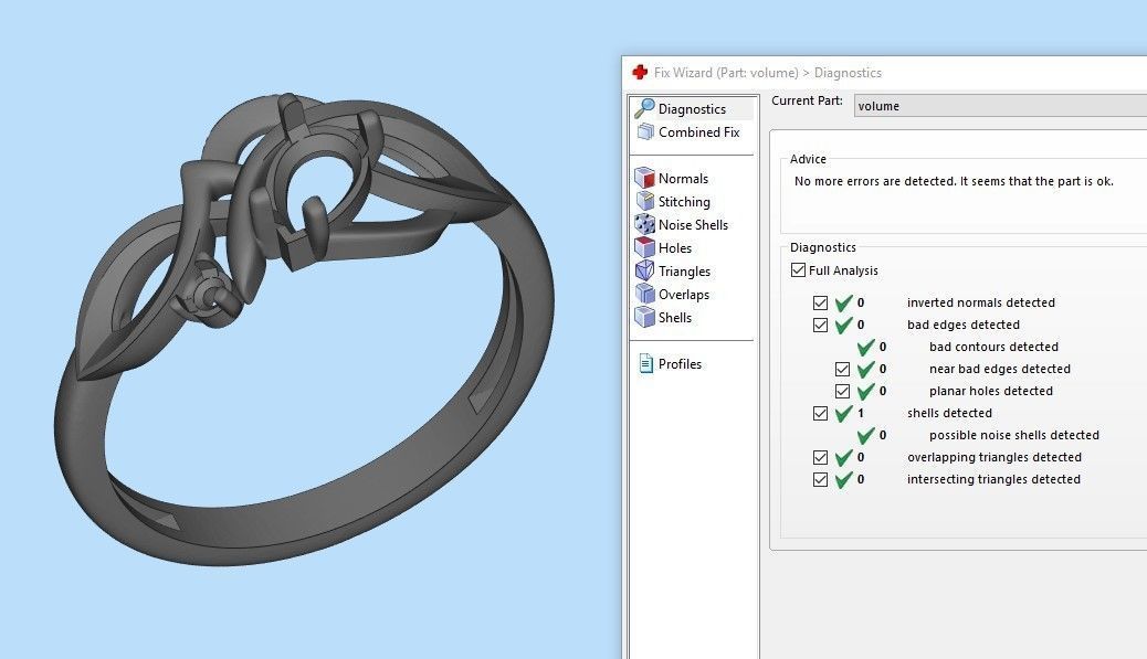 Design Women ring with gems 3dm stl 3D print model 3D print model_27