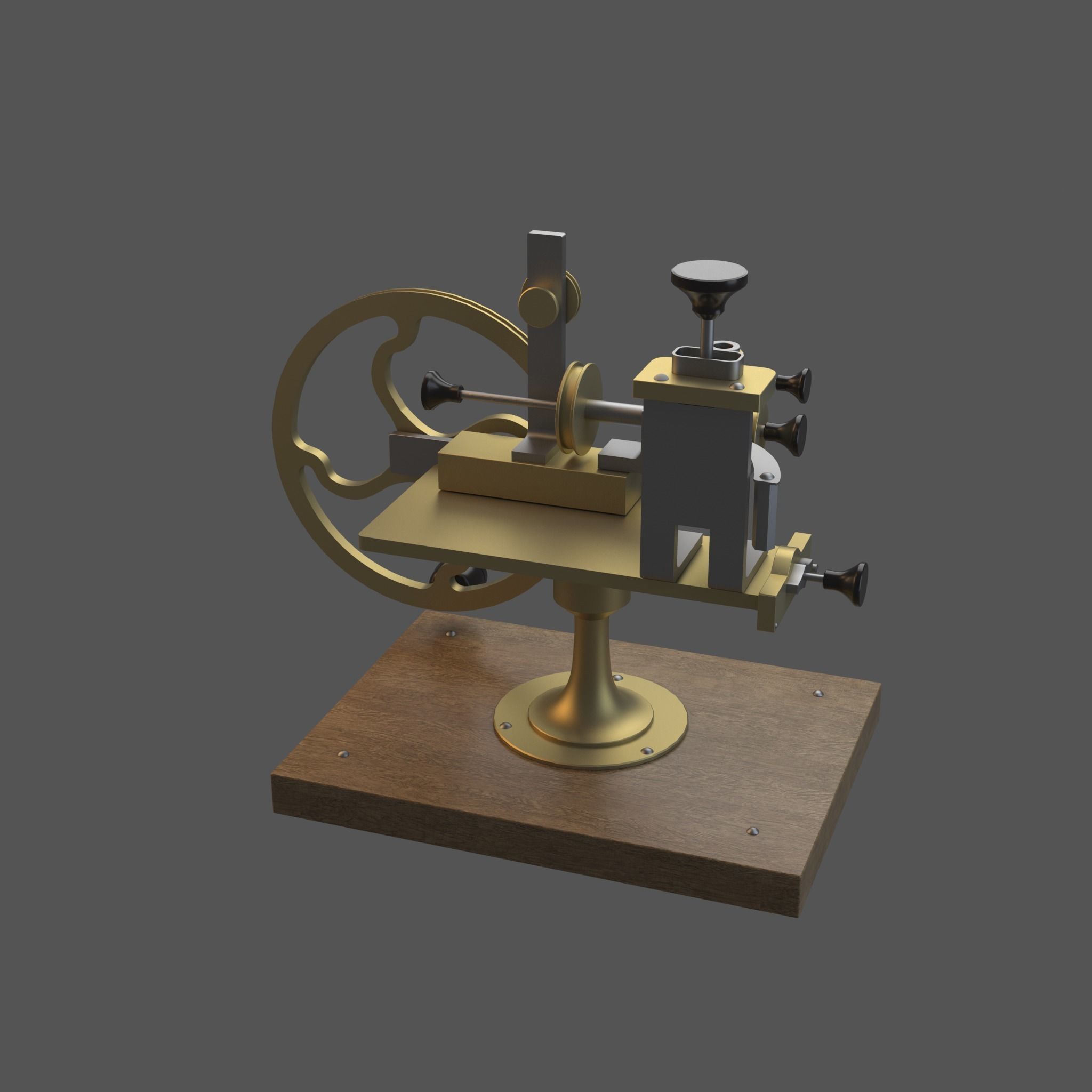 Mechanism steam engine 3D model_8
