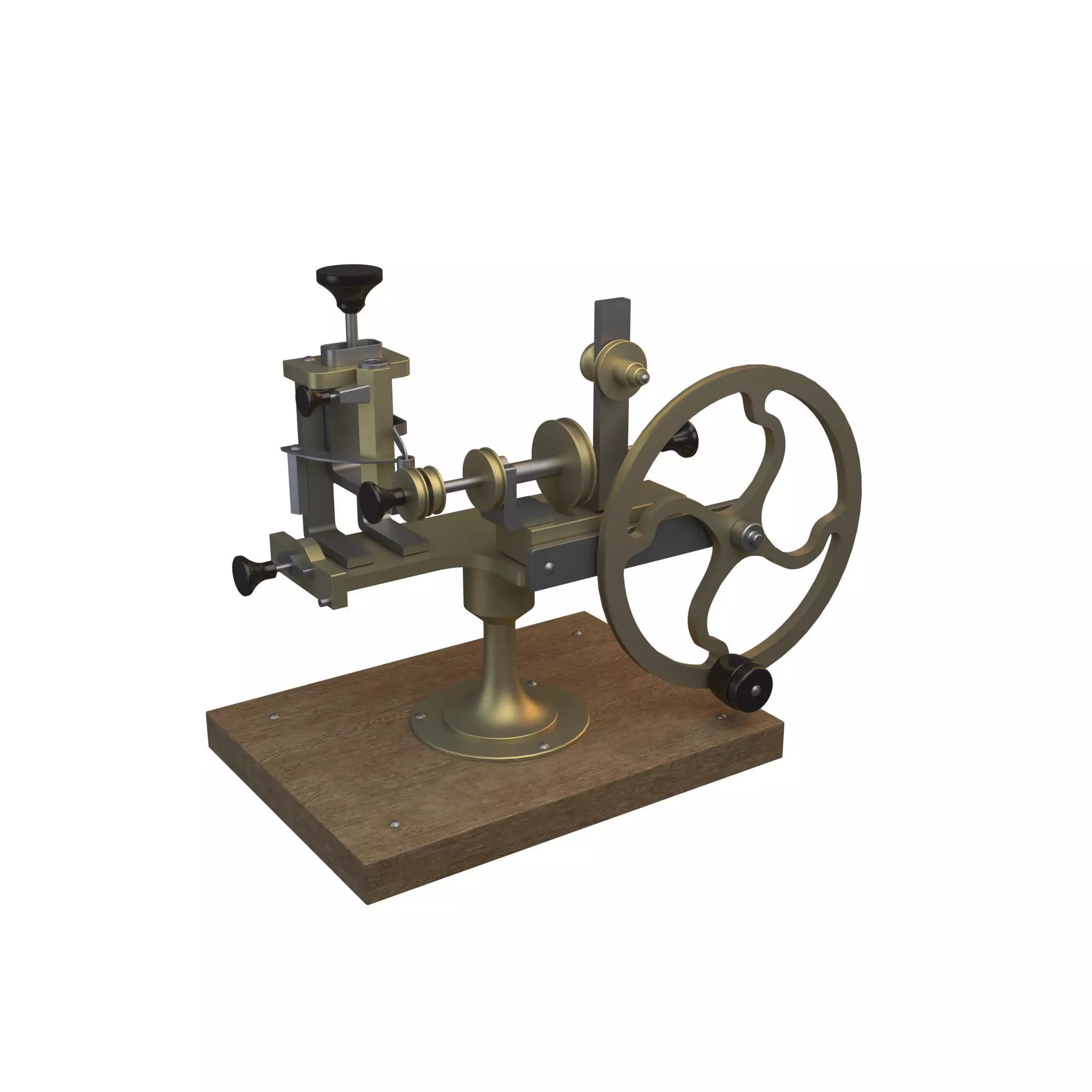 Mechanism steam engine 3D model_0