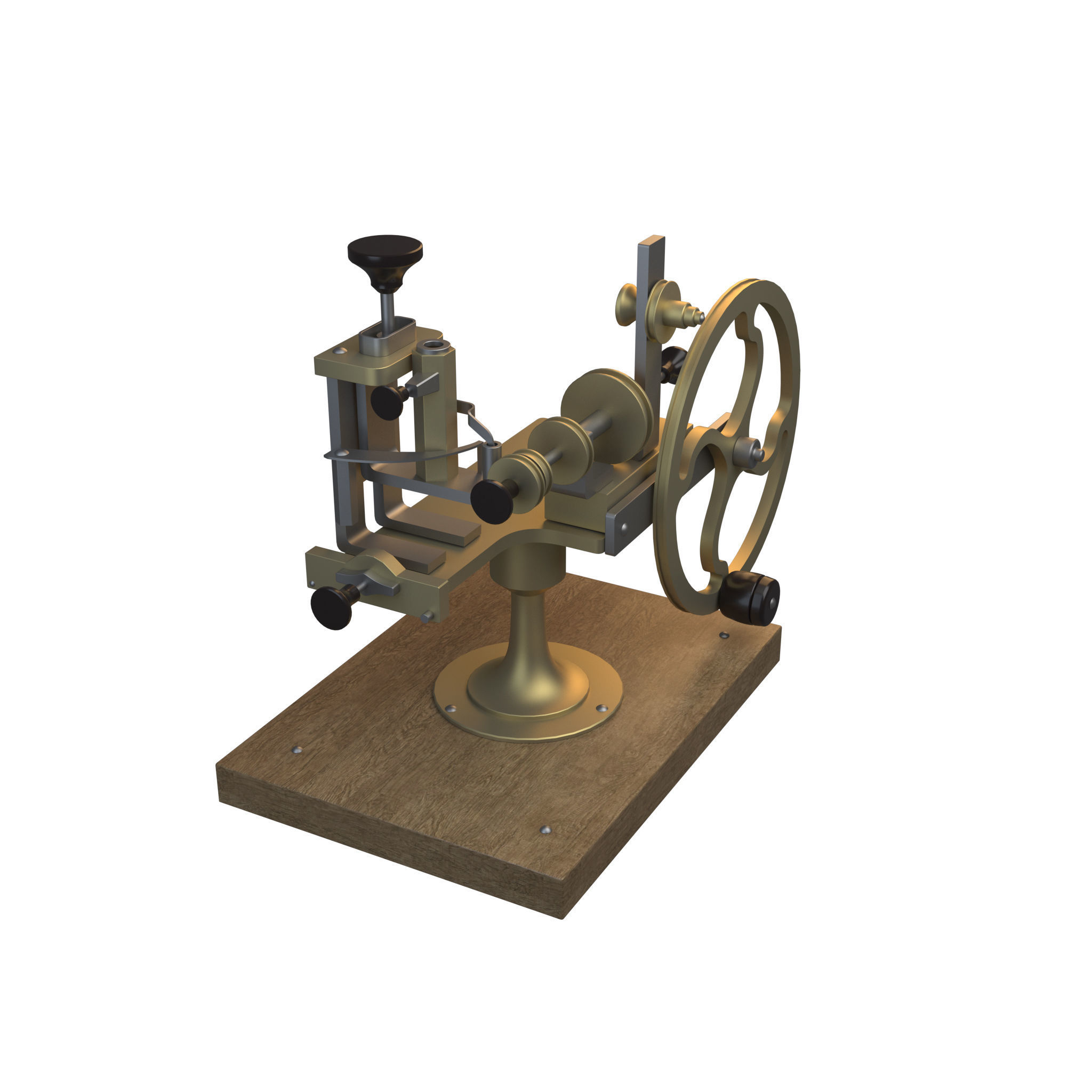 Mechanism steam engine 3D model_1