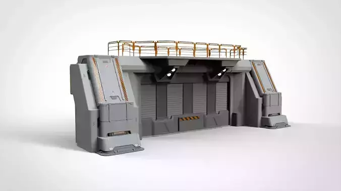 sci fi door 4 3D model