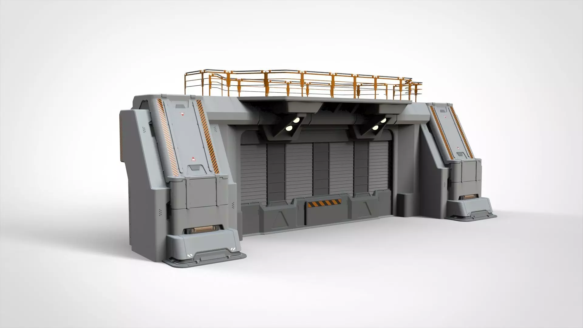 sci fi door 4 3D model_0