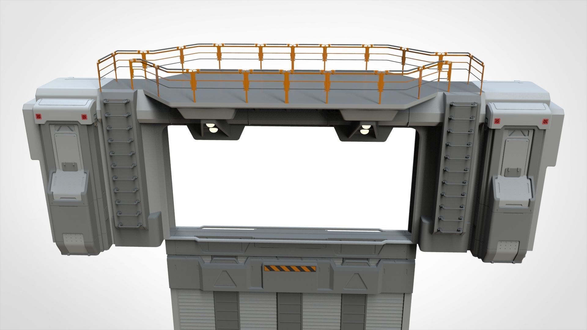 sci fi door 4 3D model_17