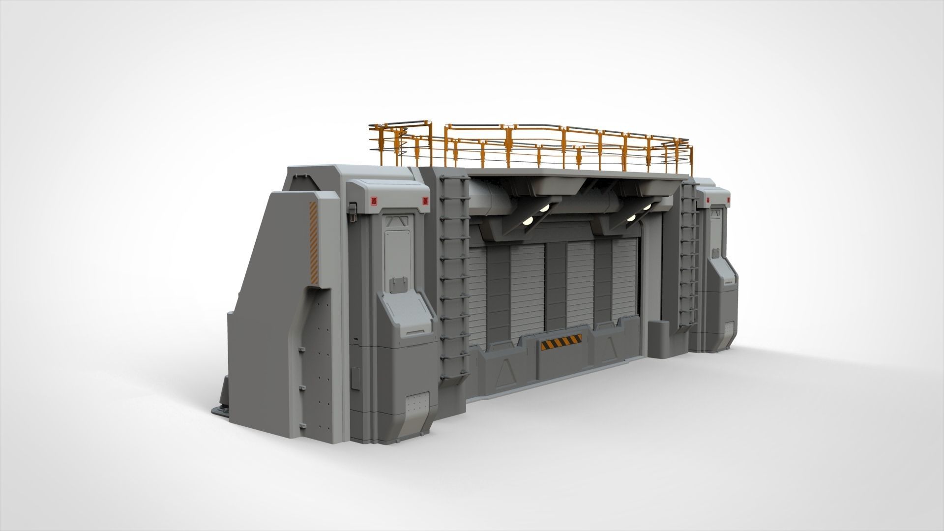 sci fi door 4 3D model_7