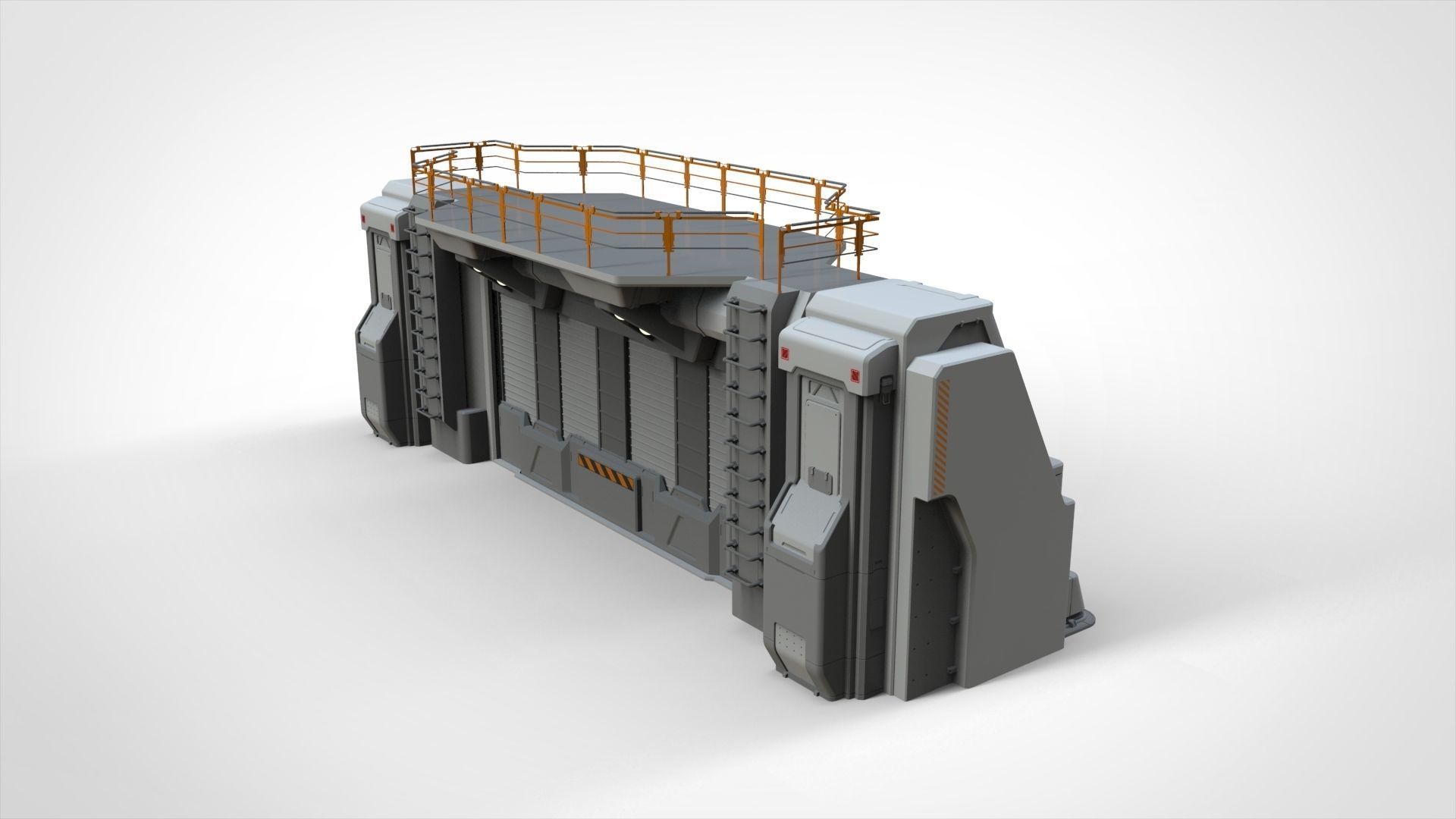 sci fi door 4 3D model_9