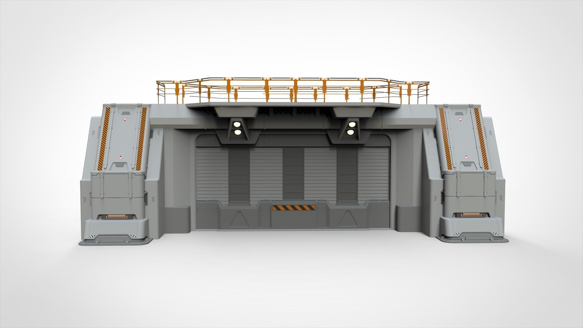 sci fi door 4 3D model_4