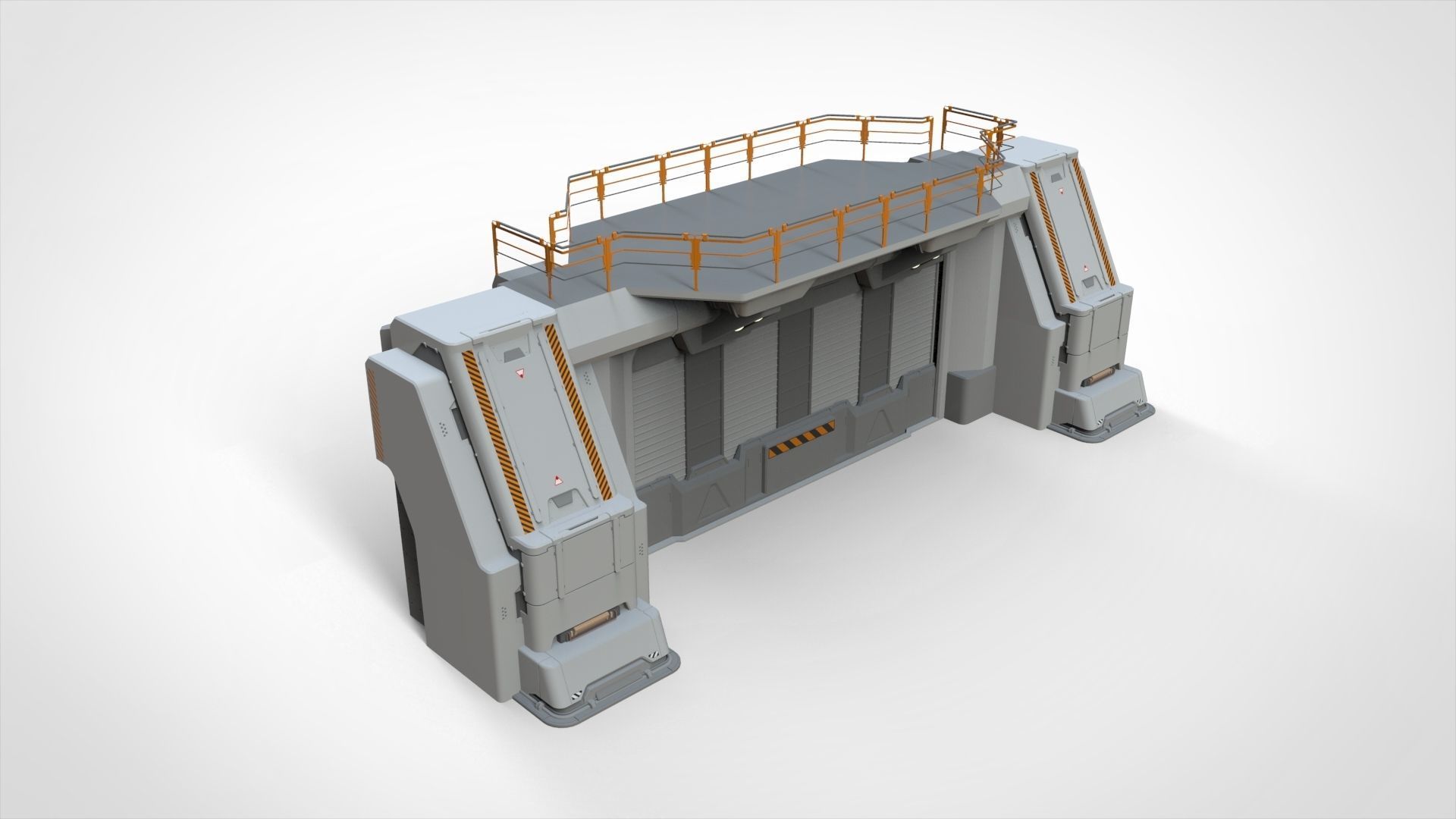sci fi door 4 3D model_2