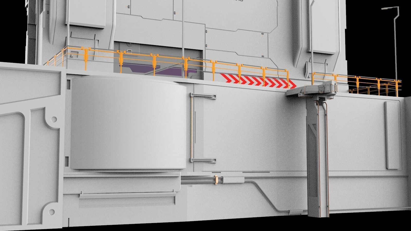 sci-fi Architectural element 13 3D model_12