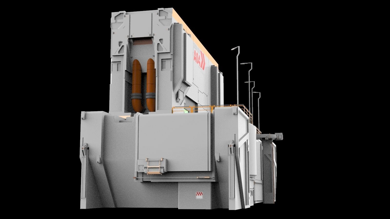 sci-fi Architectural element 13 3D model_6