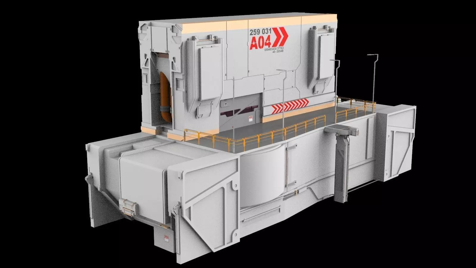 sci-fi Architectural element 13 3D model_0