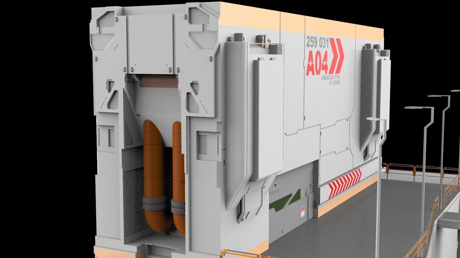 sci-fi Architectural element 13 3D model_8