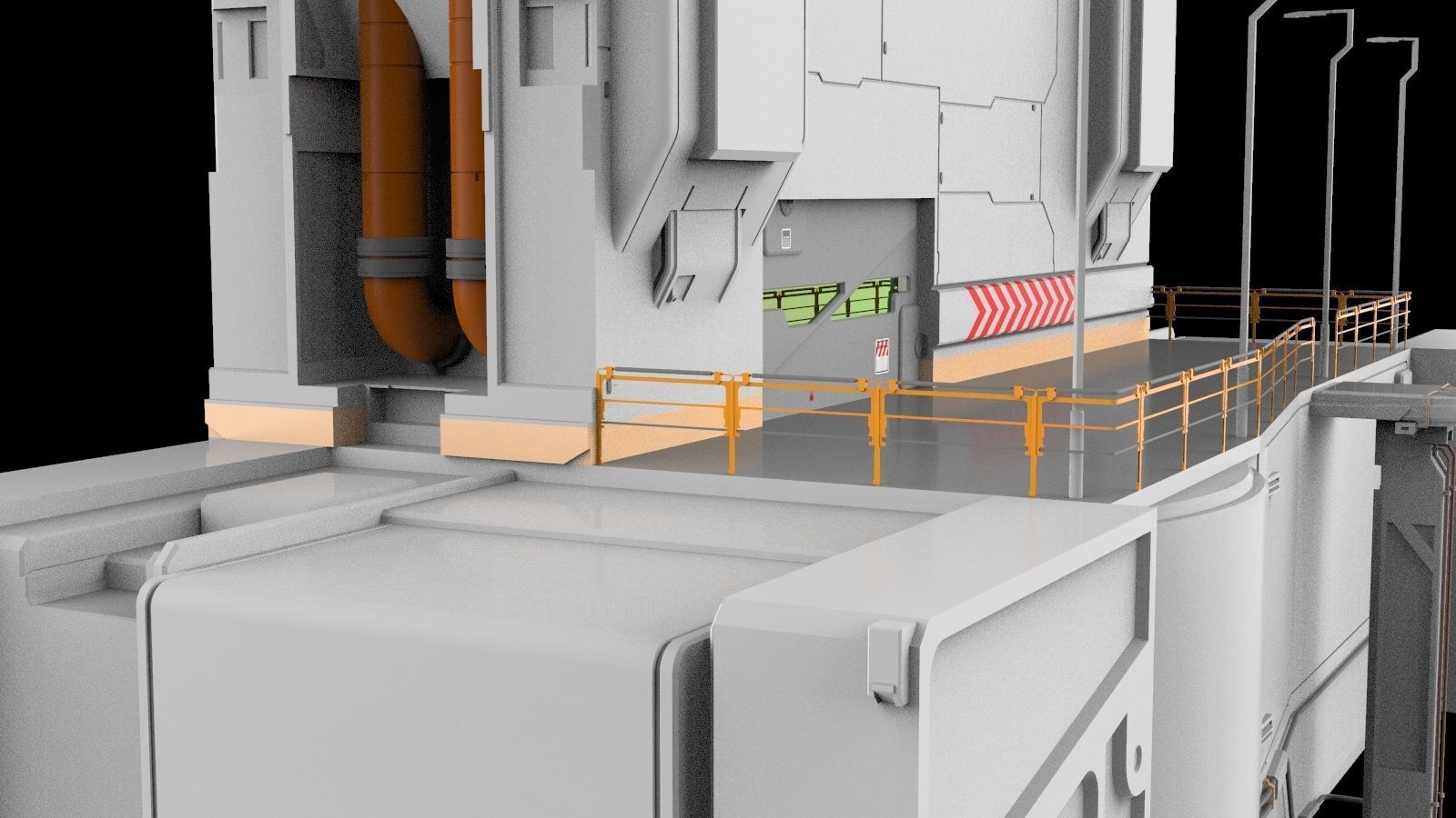 sci-fi Architectural element 13 3D model_9