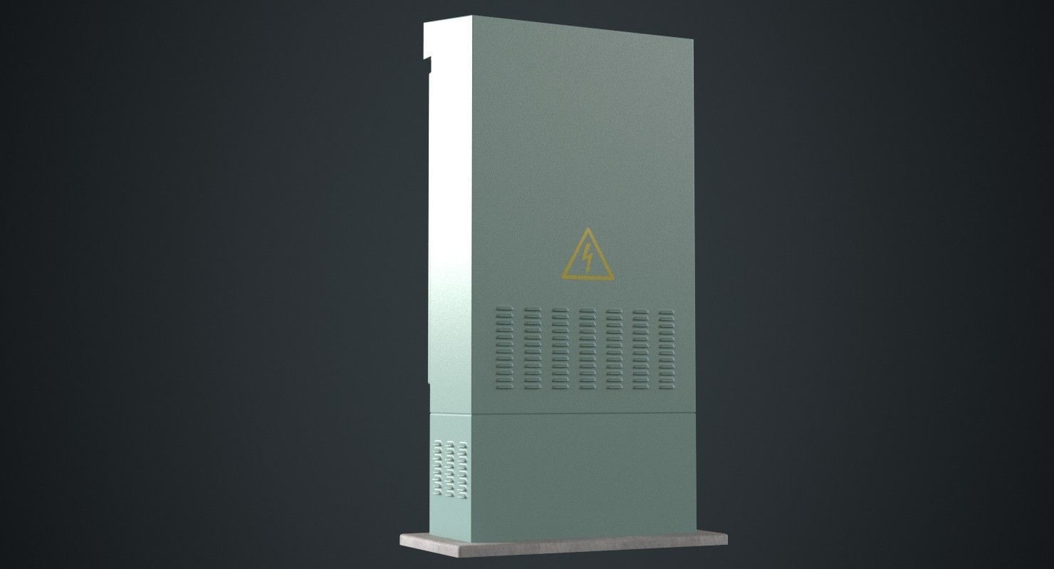 Electrical Enclosure 2A Low-poly 3D model_3