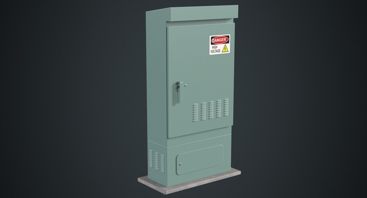 Electrical Enclosure 2A Low-poly 3D model_1
