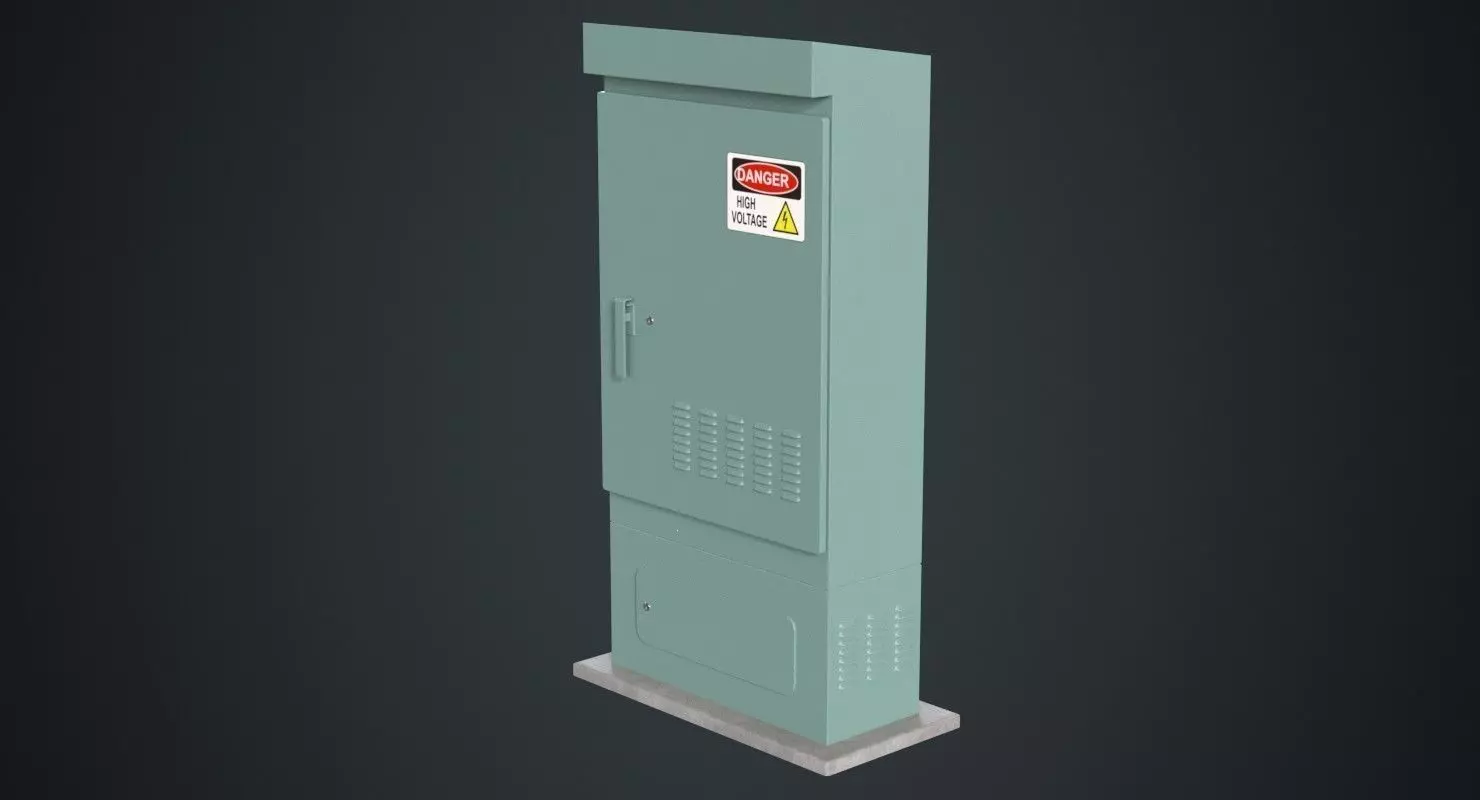 Electrical Enclosure 2A Low-poly 3D model_0