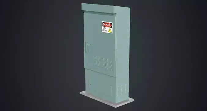 Electrical Enclosure 2A Low-poly 3D model Electrical Enclosure 2A Low-poly 3D model