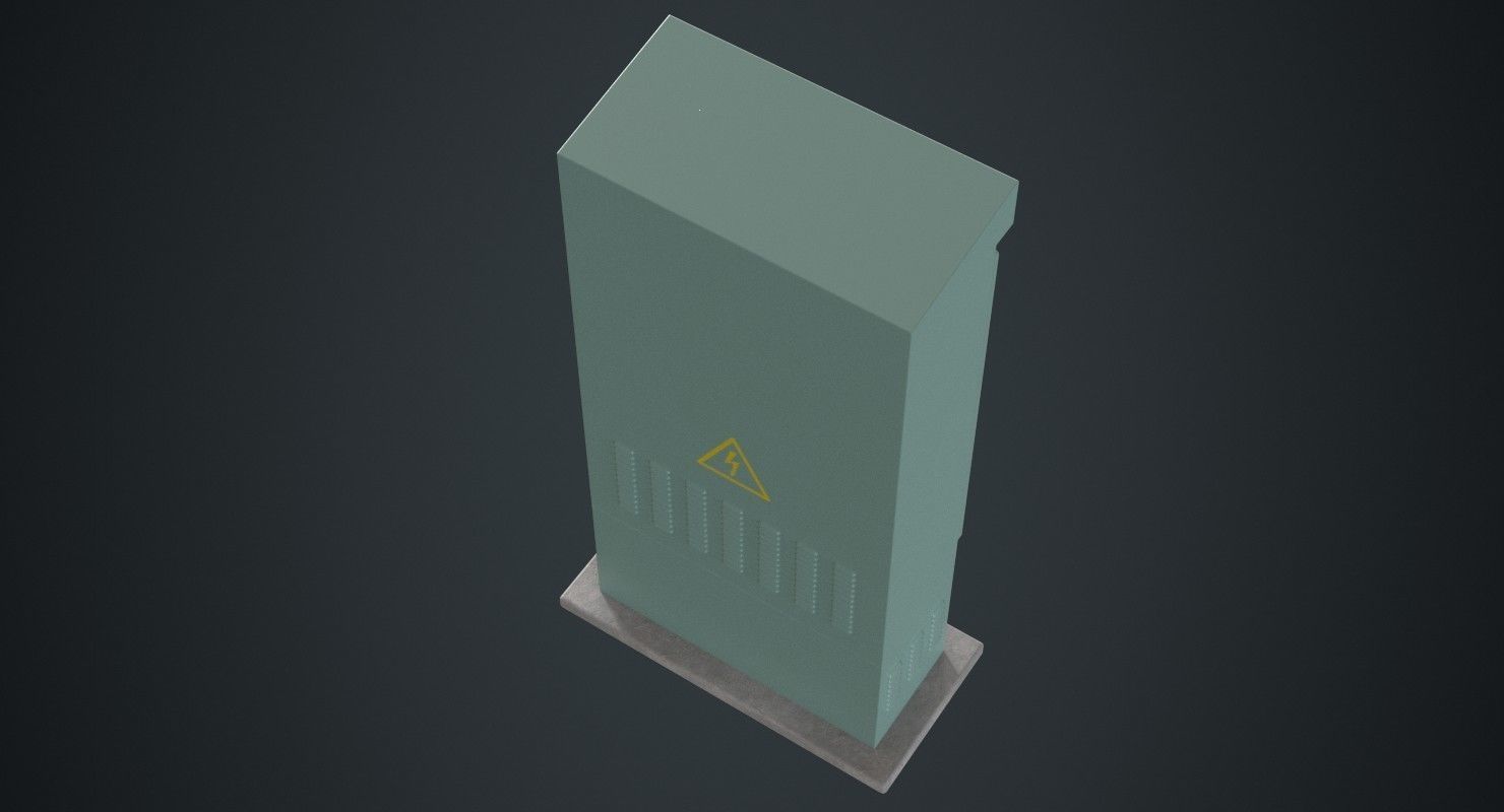 Electrical Enclosure 2A Low-poly 3D model_2