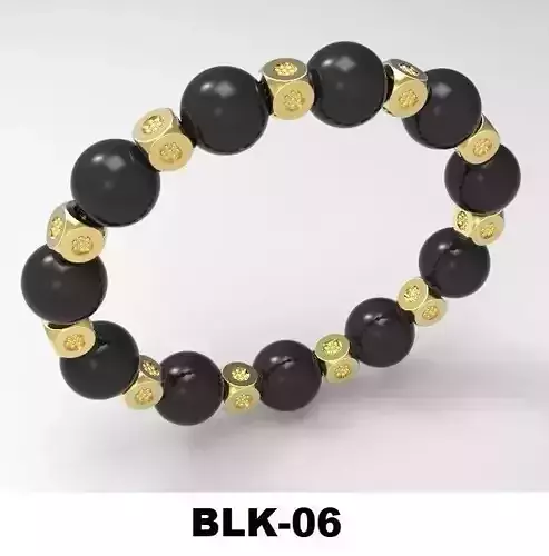 BLK-6 onyx bracelet - blk