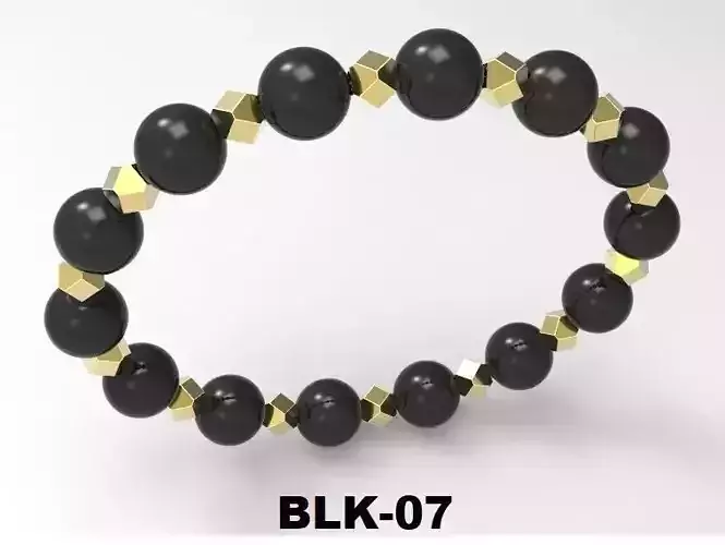 BLK-7 onyx bead bracelet