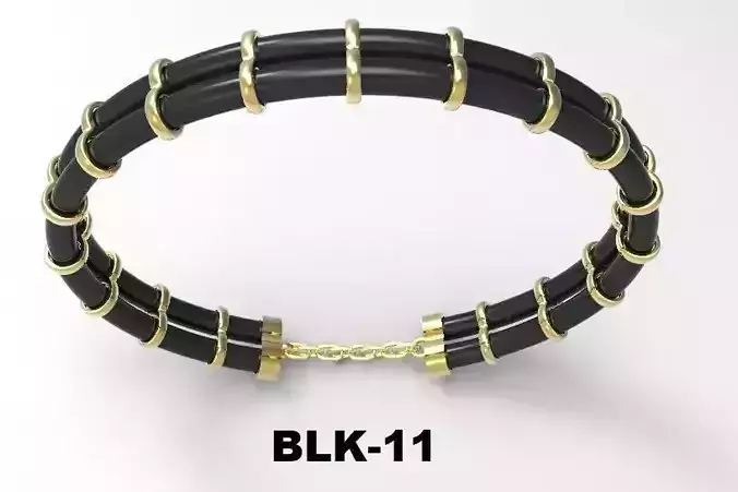 BLK-11 gold blk bracelet