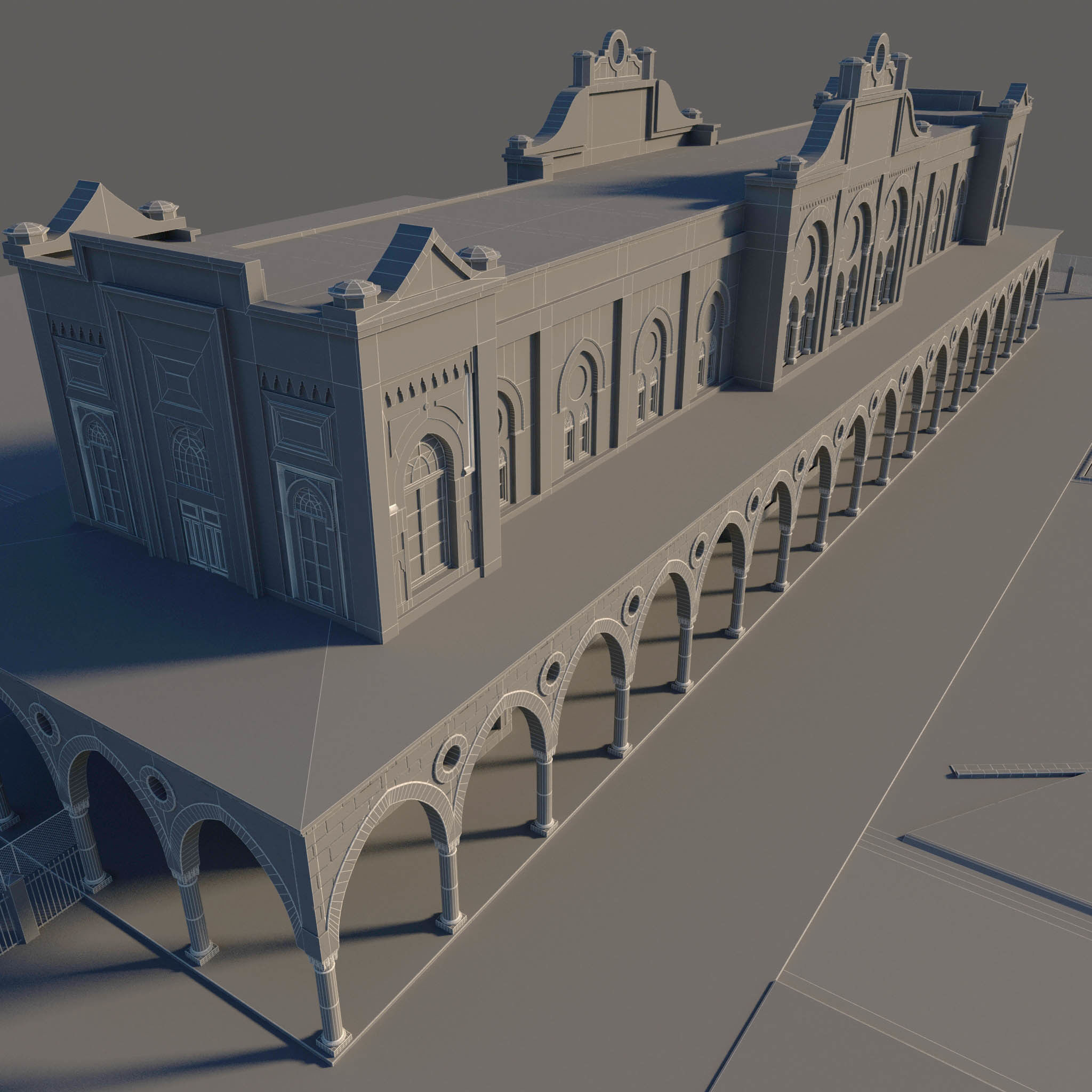 Old Train Station 3D model_21