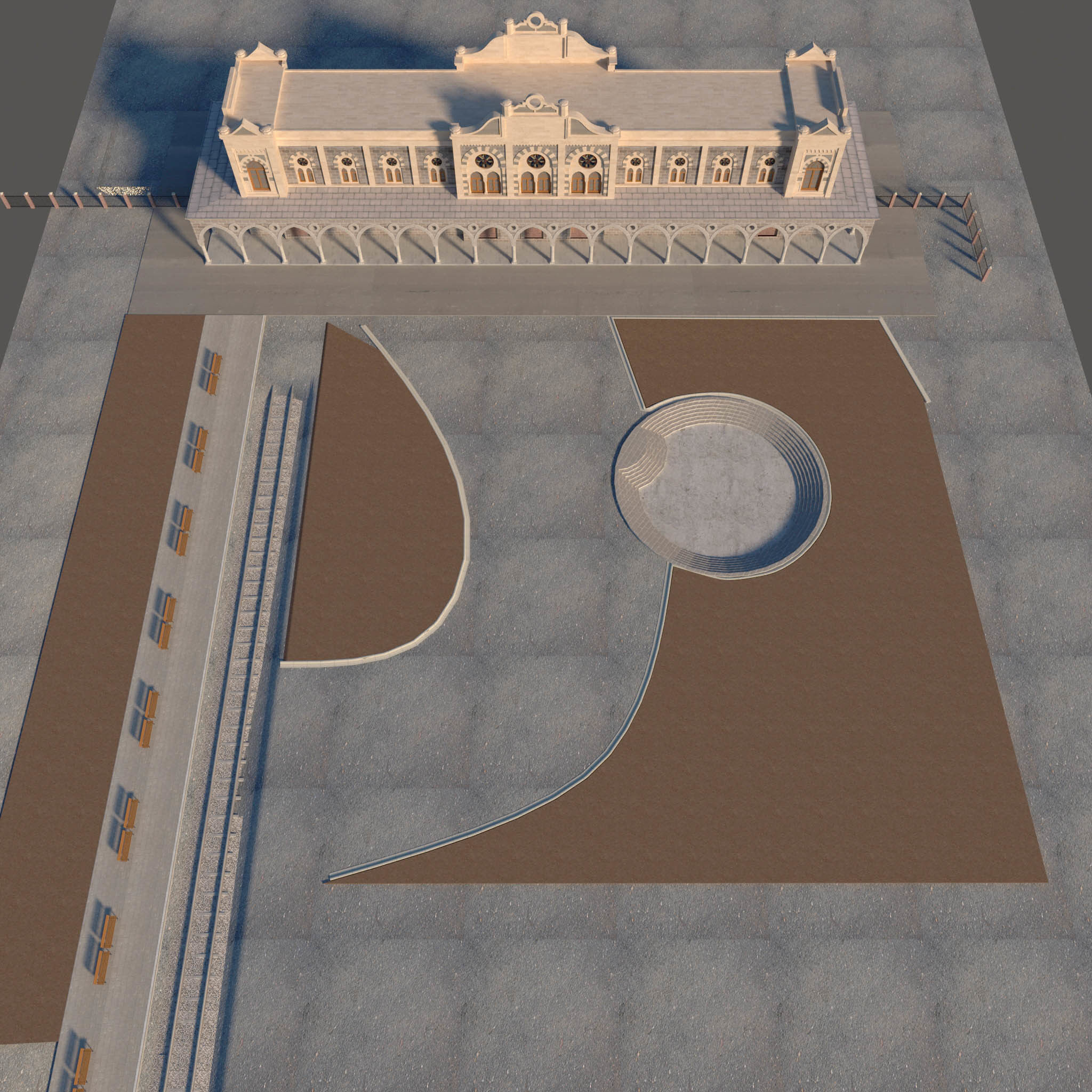 Old Train Station 3D model_9