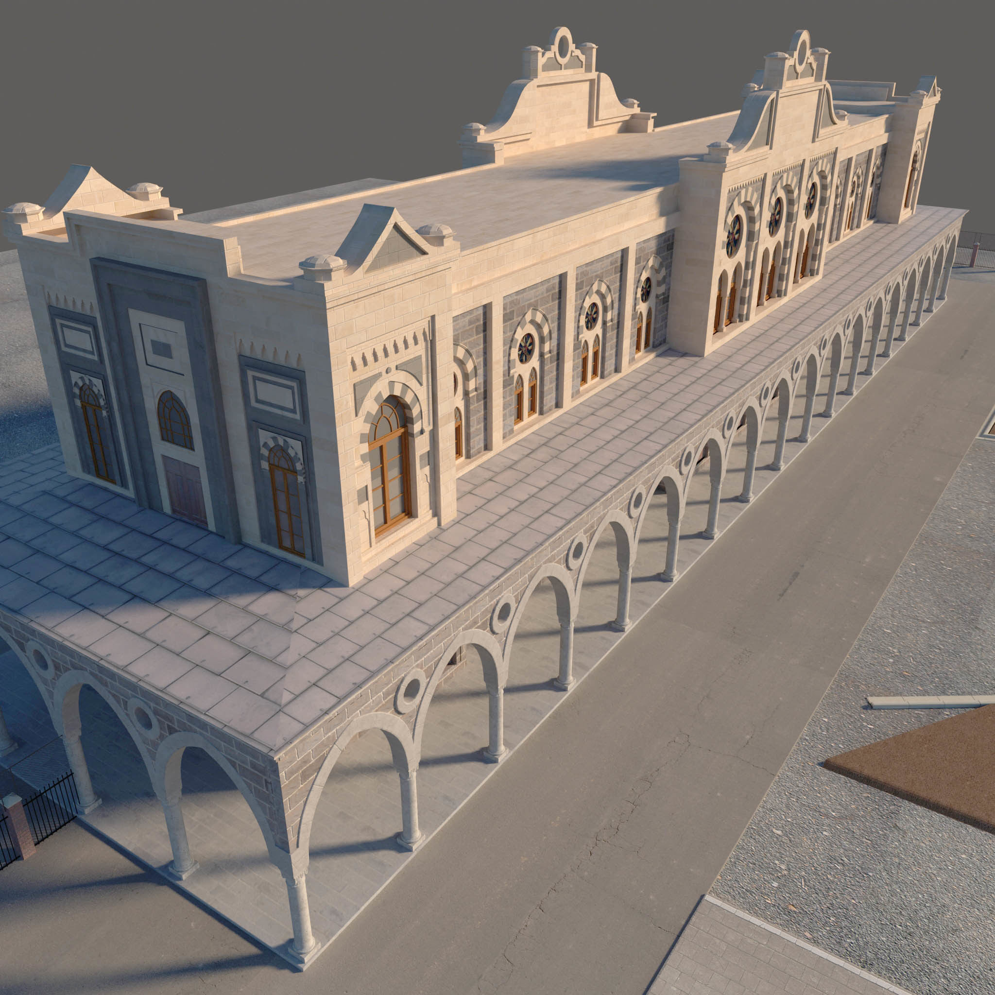 Old Train Station 3D model_10