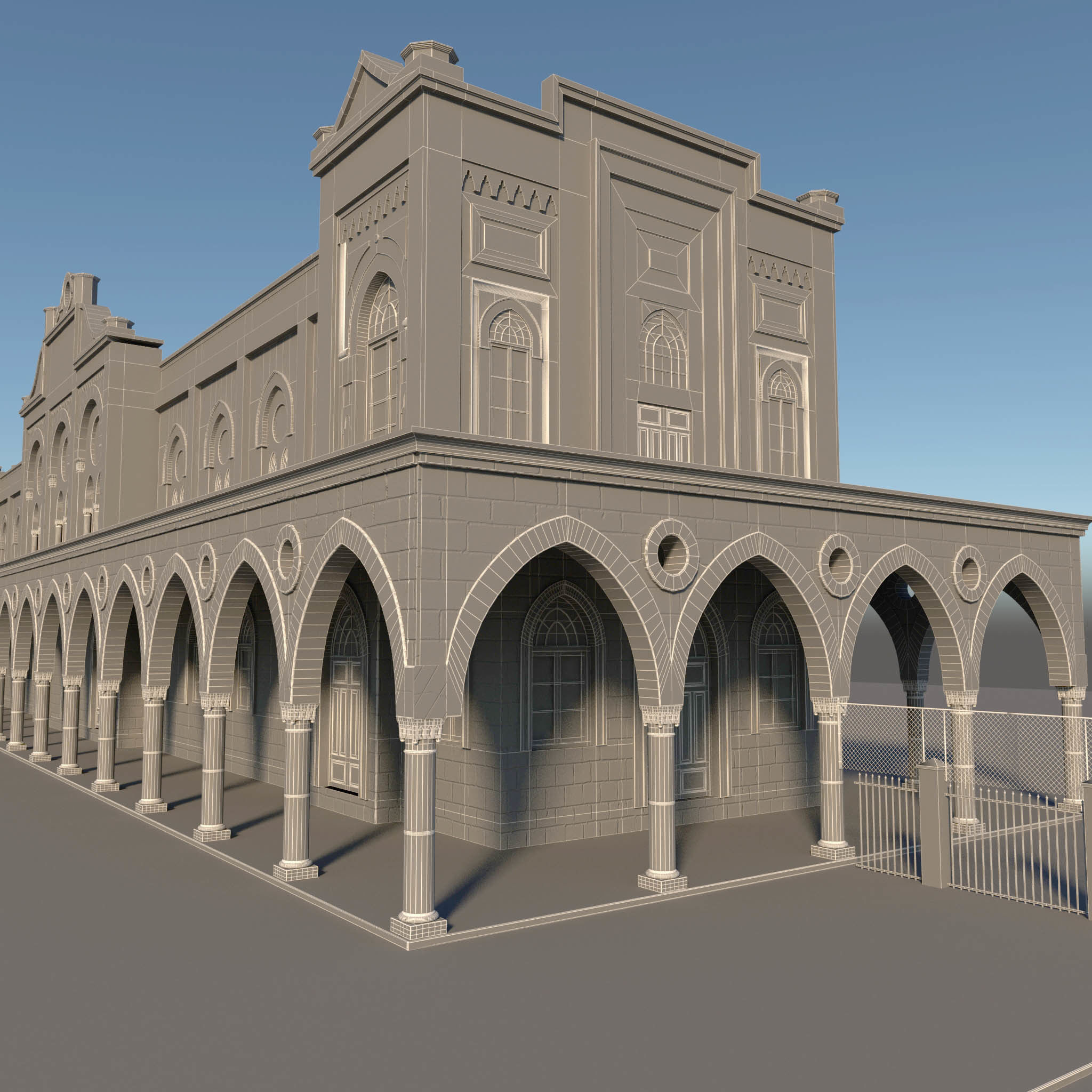 Old Train Station 3D model_16