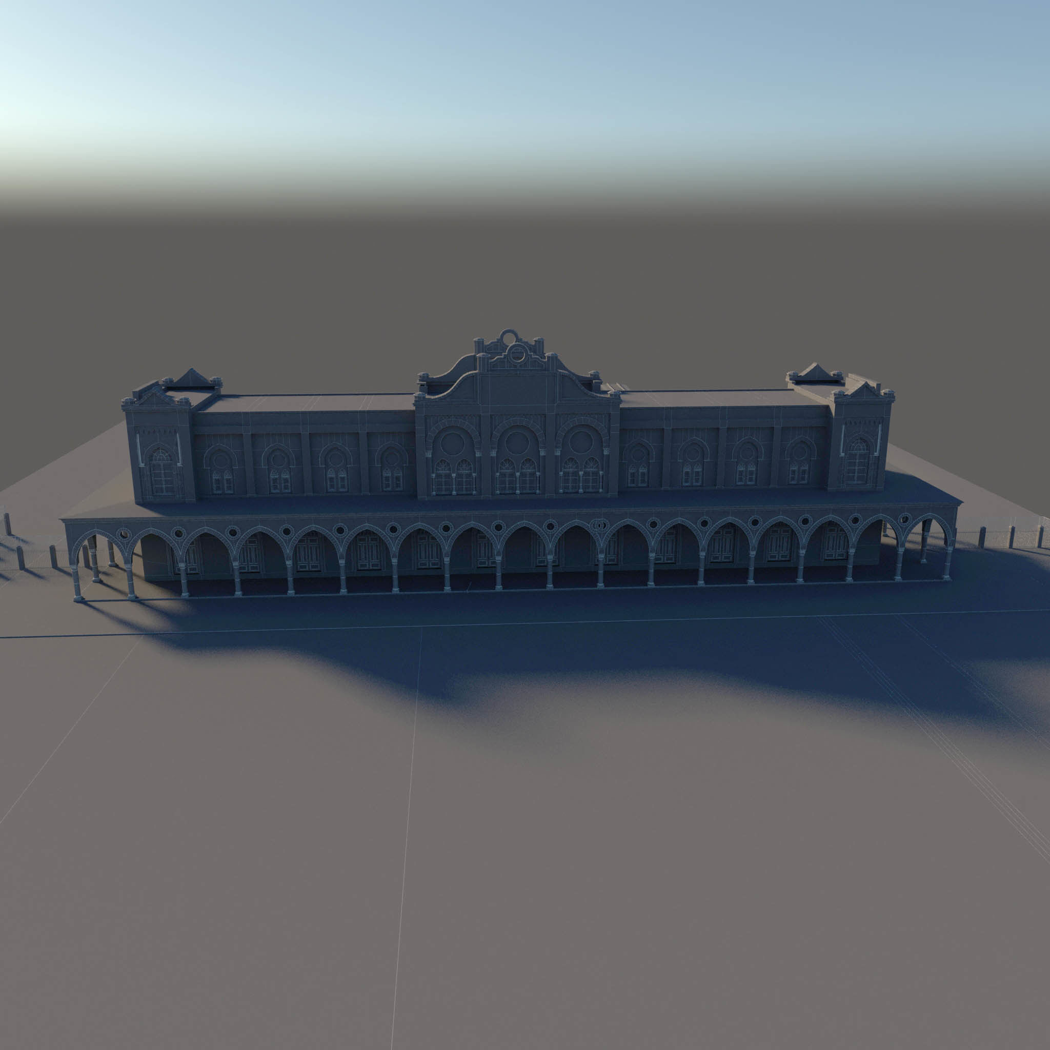 Old Train Station 3D model_19