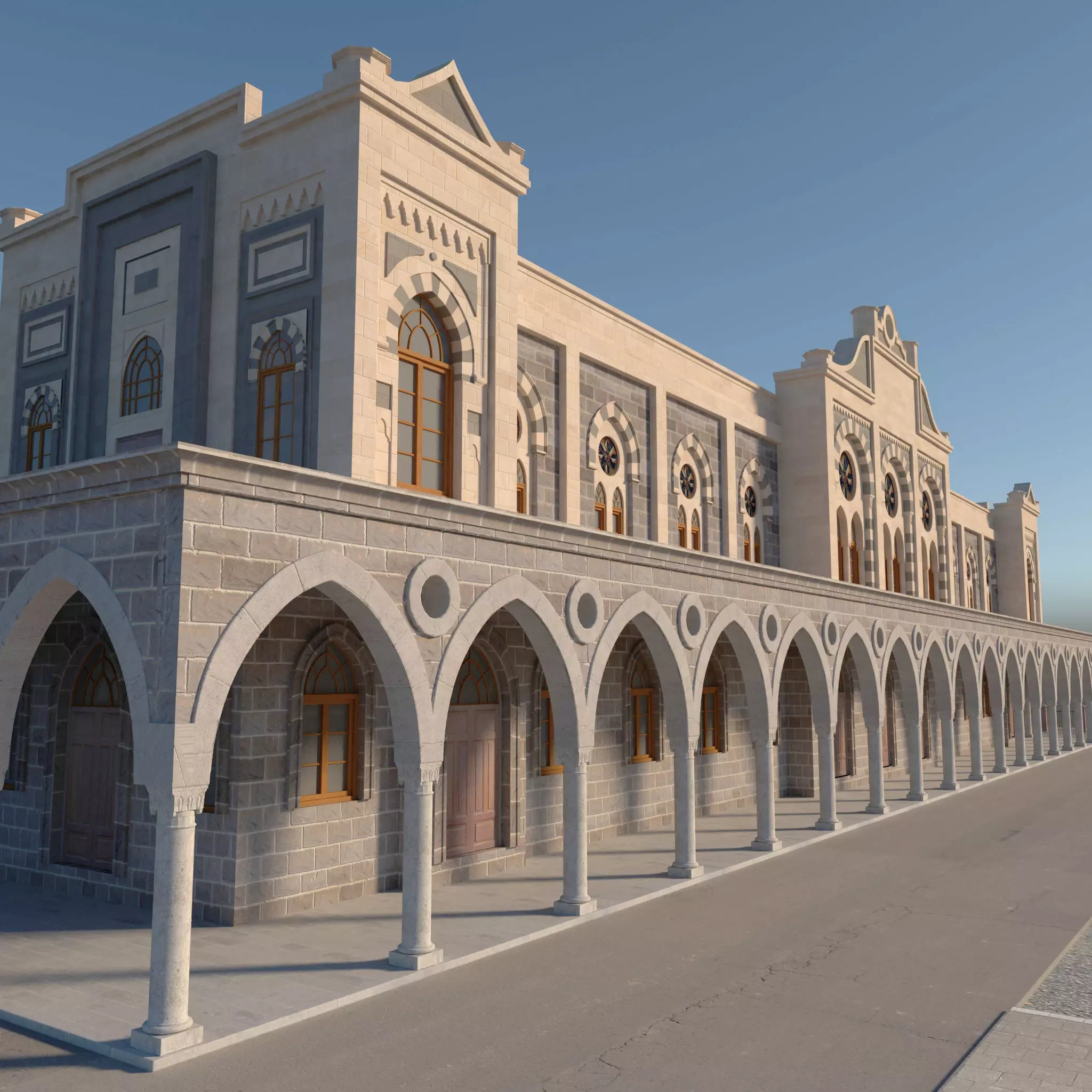 Old Train Station 3D model_0
