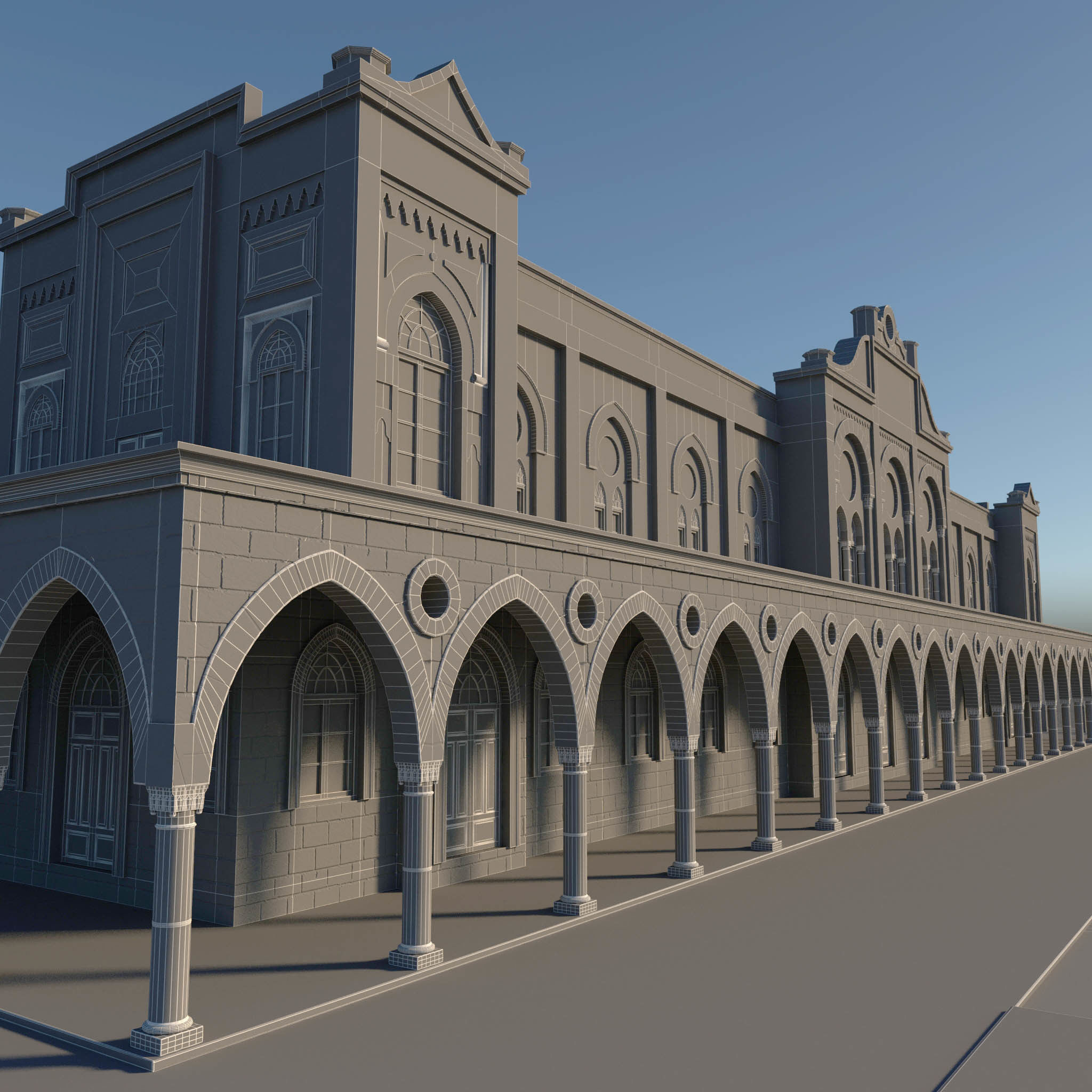 Old Train Station 3D model_11