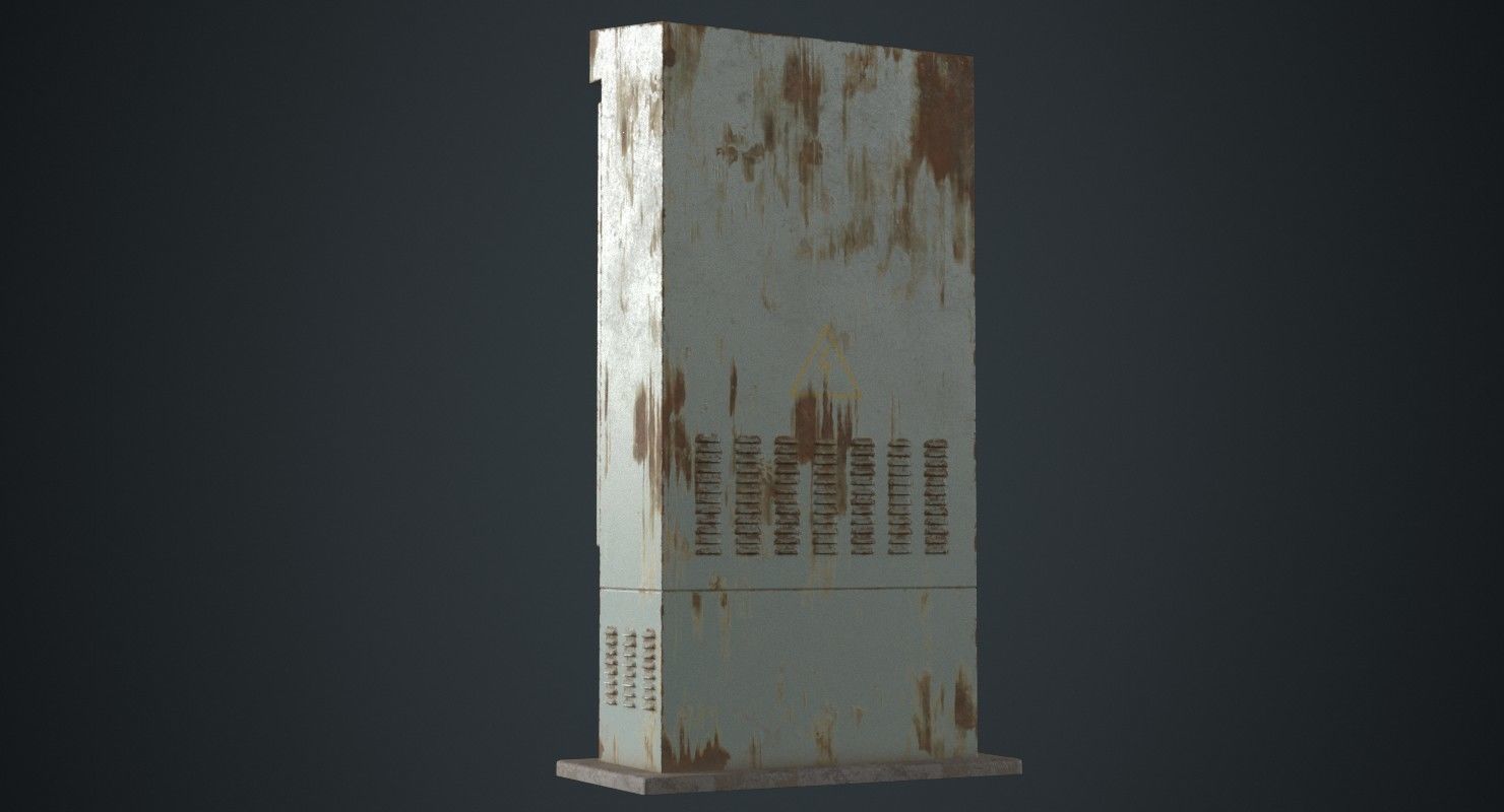 Electrical Enclosure 2B Low-poly 3D model_3