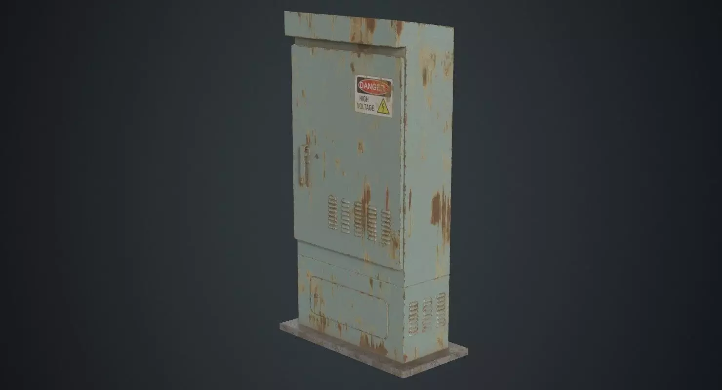 Electrical Enclosure 2B Low-poly 3D model_0