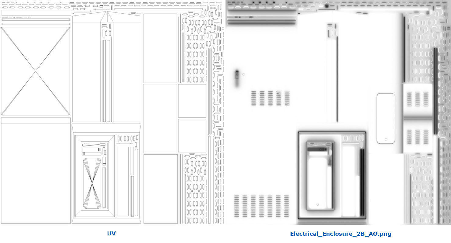Electrical Enclosure 2B Low-poly 3D model_6