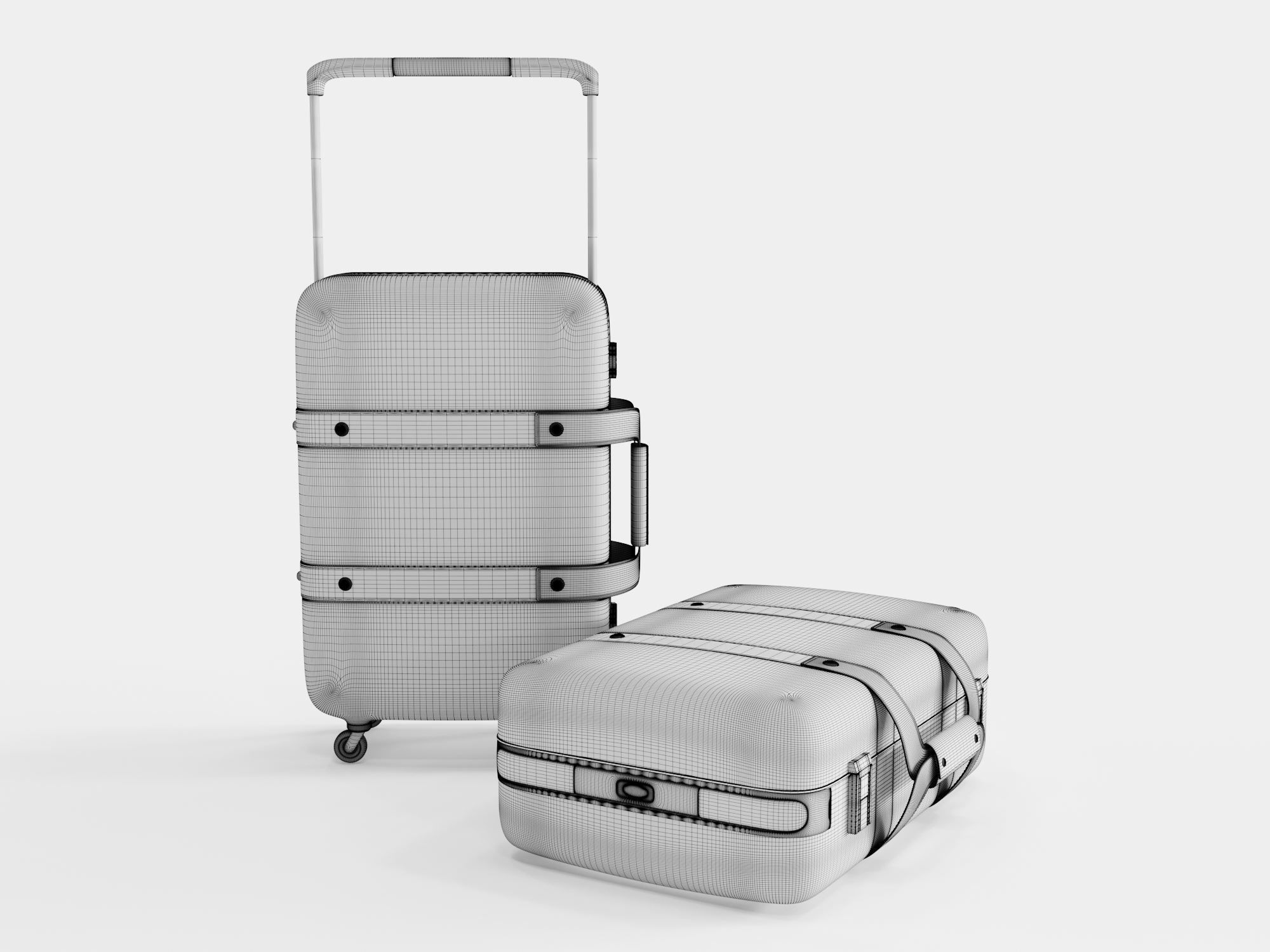 Hermes Orion suitcase 3D model_8