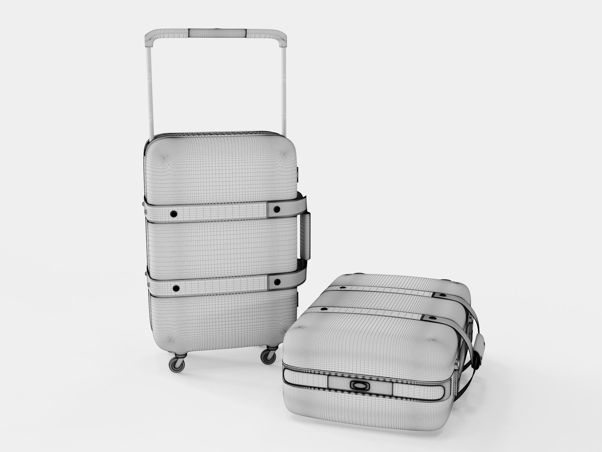 Hermes Orion suitcase 3D model_11